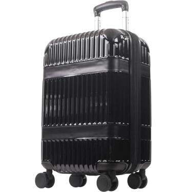 Imagem de Mala de mão Martha Stewart The Bedford de 55 cm, mala rígida com rodas giratórias, preta
