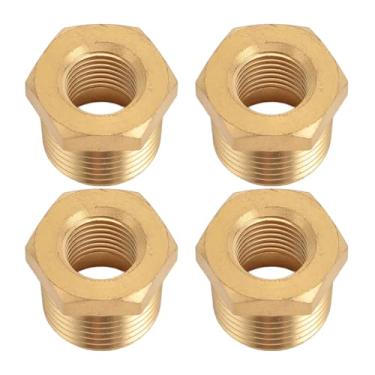 Imagem de Ymiko ADAPTADOR DE TUBO DE REDUÇÃO DE LATÃO 1/2 POLEGADAS NPT MACHO X 1/4 POLEGADAS NPT FÊMEA PARA ÁGUA GÁS ÓLEO