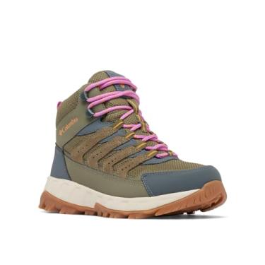 Imagem de Columbia Tênis feminino Strata Trail Mid impermeável para caminhada, Pedra verde/pedra do sol, 10.5