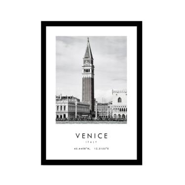 Imagem de Pôster de cidade preto e branco - impressão de viagem Roma Las Vegas Veneza Paris Sydney Amsterdã Amalfi Sanfrancisco Pintura em tela impressões de paisagem da cidade do mundo imagens de parede pôster