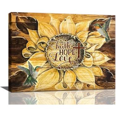 Imagem de Beija-flor girassol decoração de banheiro arte de parede Jesus escritura fotos de banheiro para parede rústica decoração de banheiro pintura em tela para escritório quarto cozinha sala de jantar