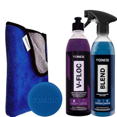 Imagem de Kit Shampoo Automotivo V-Floc e Cera Blend Spray Vonixx