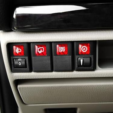 Imagem de BETTERHUMZ Compatível com Mazda 6 2003-2015 Botão de interruptor de console central de fibra de carbono adesivo de capa anti-arranhões decalque decorativo de carro acessórios de ajuste interior