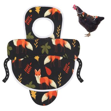 Imagem de Esmorah Sela de galinha para galinhas, sela de galinha para costas, proteção de asas e cauda com alças ajustáveis, colete de frango respirável e anti-bicada (preto)