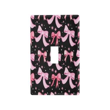 Imagem de Wassud Capa decorativa de placa de parede para interruptor de luz com arcos e estrelas, tamanho padrão para tomadas elétricas, interruptor único