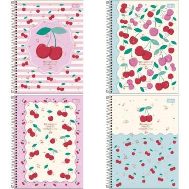 Imagem de Caderno Universitário 10 Matérias Amarena 160 Folhas Capa Dura (pacote