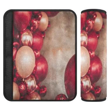 Imagem de Burbuja Capa para cinto de segurança de carro balão vermelho Valentine Protetor de cinto de segurança de carro macio confortável para alça de ombro de assento de carro, 1 par pequeno