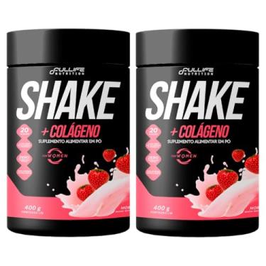 Imagem de Kit 2x Shake Zero Açucar Substituto de Refeição + Colágeno 400g (Morango)