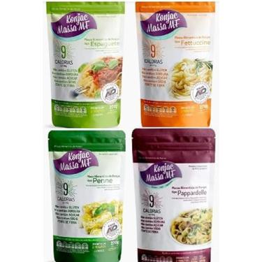 Imagem de Kit 04 Konjac Massas Tipo Espaguete,Fettuccine,Pappardelle,Penne de 270g
