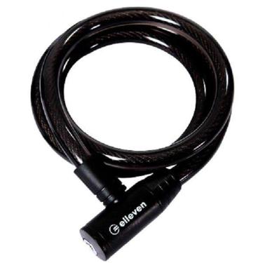 Imagem de Cadeado Espiral Grosso com Chave 1mt x 12mm - ELLEVEN Preto-Unissex