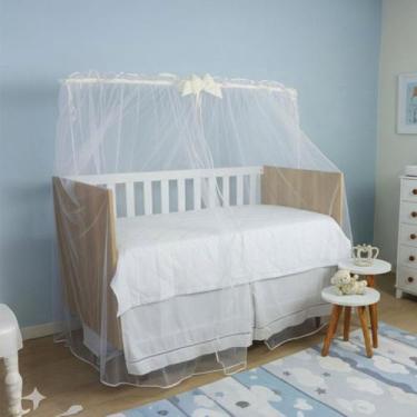 Imagem de Mosquiteiro de Berço Para Bebê Tela Rede Cortinado de Fita Menino Meni