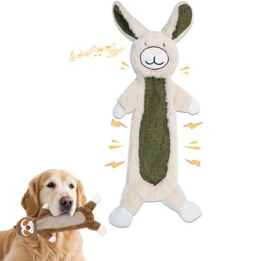 Imagem de DSUMD Brinquedos de cachorro estridentes para raças pequenas e médias, macio, sem enchimento, brinquedo interativo para mastigar com papel enrugado, melhor aniversário, Natal, Halloween, presente de