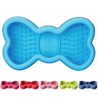Imagem de Tapete para lamber para cães, Animire Tigelas antiderramamento para alívio da ansiedade, almofada de silicone para lambida com ventosas, brinquedo congelável para enriquecimento de cães para tédio