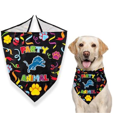 Imagem de Bandana de aniversário para animais de estimação NFL Las Vegas Raiders, cachecol licenciado para festa de aniversário para cães e gatos, roupa de animal de estimação de time de futebol, babador de