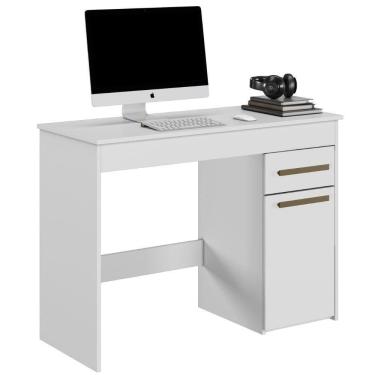 Imagem de Escrivaninha Atenas 1 Porta 1 Gaveta Branco Arte Móveis
