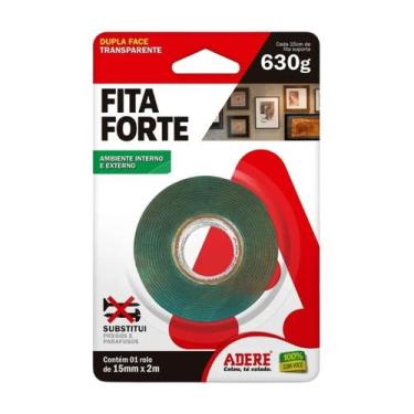 Imagem de FITA FORTE DUPLA FACE TRANSPARENTE 15mmX2m - ADERE