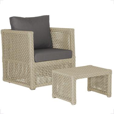 Imagem de Mesa E 1 Poltrona Madri Corda Náutica Estofado 11 Trama Rami