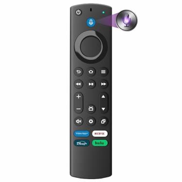 Imagem de Controle remoto de voz de substituição para Insignia, Toshiba, AMZ 2-Series, 4-Sereis, Omni, Pioneer, TCL, Hisense Smart TVs, 1 ano de garantia, compatível com TV Fire-Series/Google Devices