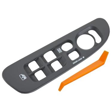 Imagem de ZAPOSTS Painel de interruptor de janela elétrica do lado do motorista para Dodge Ram 1500/2500/3500 2002-2009, Dakota 2001-2004, Sprinter 2500 2005-2009, painel cinza