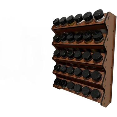 Imagem de Porta Tempero Parede 30 Potes Com 20 Etiquetas (preto)