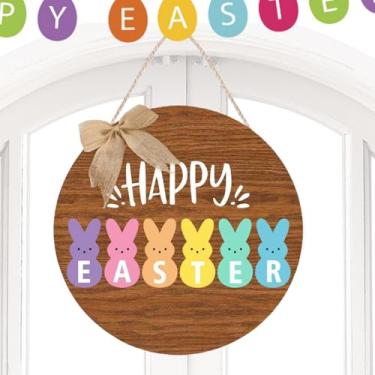 Imagem de Placa de Boas-vindas da Páscoa | Suportes de Feliz Páscoa | Placa De Guirlanda De Boas-Vindas Para Porta Da Frente,Para Parede Casa Corredor Entrada Lareira Exterior Interior