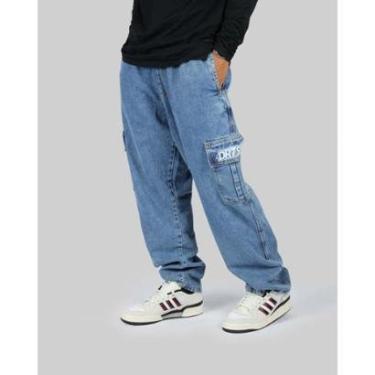 Imagem de Calça DR7 Street Jeans Cargo Dark - Azul-Unissex