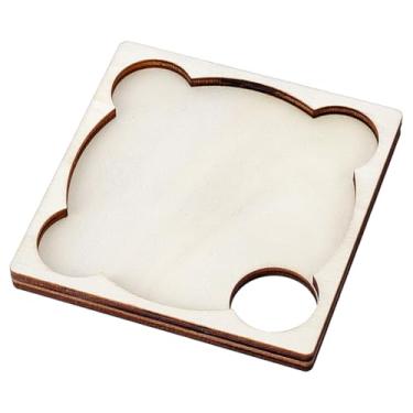Imagem de MAYJOYDIY Porta-copos de madeira para gravação a laser, suporte de precisão de 10 x 10 cm, moldes a laser personalizados, criativo, suporte para gravadores alfandegários