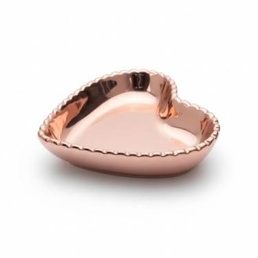 Imagem de Porta-Joias Decorativo em Porcelana Metalizada Rose Gold (13x11cm)