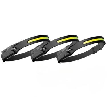 Imagem de Lanterna de Cabeça Recarregável Led Corpo Motion Camping Torch Light Lamp Com Usb (3 PCS)