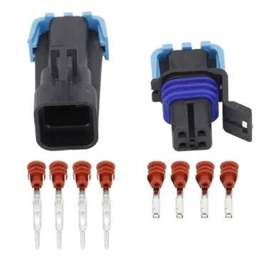 Imagem de Conector de chicote de fios automotivo de 4 pinos DJ7044B-1.5-11/21 Sensor de fluxo de massa com terminal (10 conjuntos)