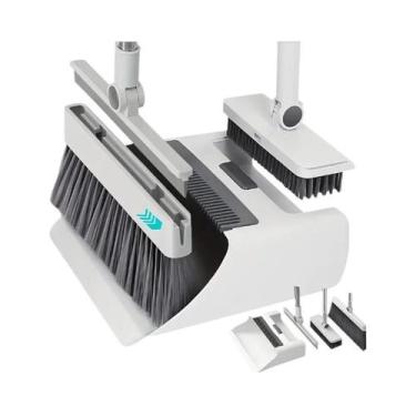 Imagem de Conjunto De Vassoura E Pá Dobrável 4 Em 1, Plástico Durável, Fácil De 