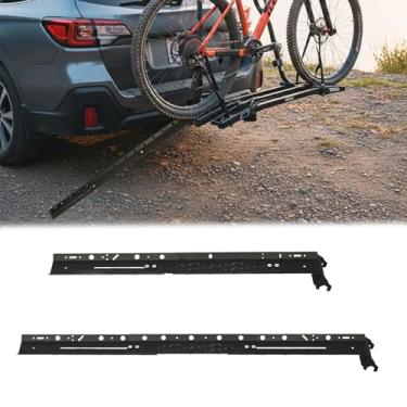 Imagem de tonchean Rampa de carregamento de bicicletário extensível de 137 cm, compatível com rack de bicicleta elétrica YE/RL e suportes de bicicleta montados em veículos CC para montanhas, bicicletas de