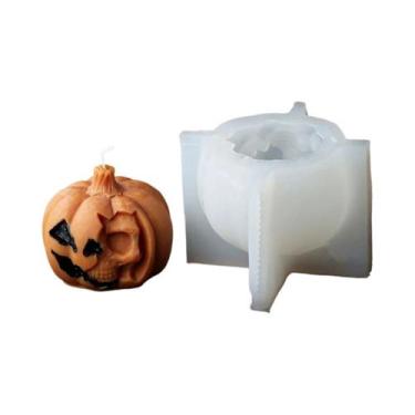 Imagem de Moldes De Velas De Abóbora Quadrada De Halloween Em Silicone DIY Fanta