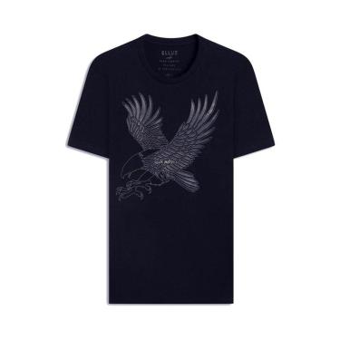 Imagem de Camiseta Ellus Cotton Fine Eagle Pino Classic Azul Marinho-Masculino