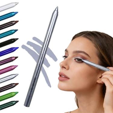 Imagem de Delineador de lápis à prova d'água, à prova de manchas, gel colorido cremoso delineador líquido, enchimento de meia para mulheres (cinza)