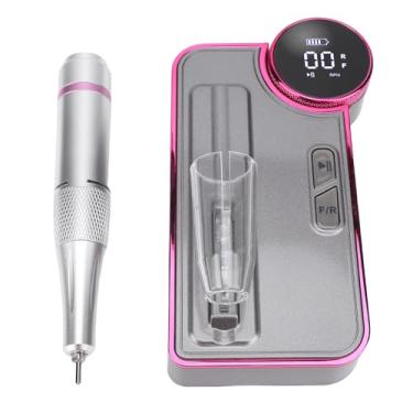 Imagem de Dioche Broca de Unhas Elétrica Sem Fio Máquina de Manicure Recarregável Com Display Digital Kit de Lixa de Unhas Portátil para Uso Em Salão de Beleza Doméstico Material ABS Bateria de (Prata)