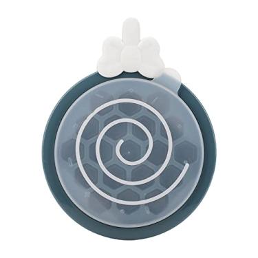 Imagem de Bandeja de cubo de gelo hexagonal, favo de mel, molde de cubo de gelo com tampa, compartimento independente para cozinha, geladeira, produto comestível, material pp, durável, 22cm (Azul)