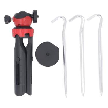 Imagem de Kit de montagem de tripé, liga de alumínio, altura ajustável, tripé com adaptador para mini antena, resistente, estável, compacto, portátil (Adaptador Preto)