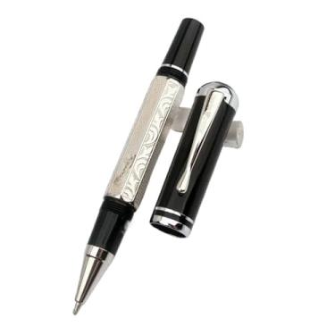 Imagem de RORFFK Caneta esferográfica Rollerball, edição limitada, estilo tinteiro, tinta para escrita, escritório, escola (amarelo, caneta e caixa)