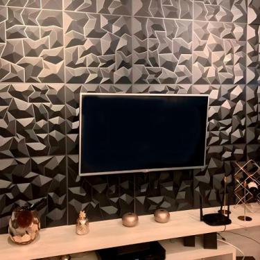 Imagem de Kit Para (1m²) Placa 3D PVC 50x50 Revestimento de Parede Diamante Alto