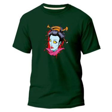 Imagem de  Camiseta Basica Algodão Premium Estampada Zombie Gueixa - Pavesi, Ver