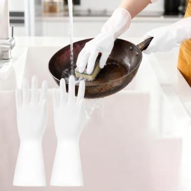 Imagem de Luvas de limpeza premium para lavar louça – Luvas de borracha para cozinha, limpeza doméstica, jardinagem, proteção das mãos