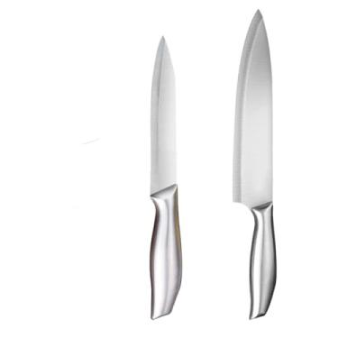 Imagem de Conjunto de 2 peças Jogo Facas de Aço Inoxidável Integral，Faca de Chef Profissional Faca para Frutas ，Durável Anti-ferrugem e Fácil Limpeza ，Ferramenta Multiuso para Cozinha