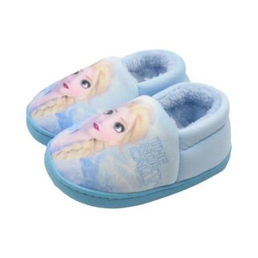 Imagem de Chinelos De Algodão De Inverno Para Meninas, Princesa Da Disney, Elsa,