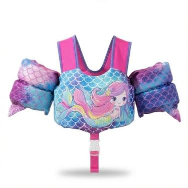 Imagem de Gogokids Colete de natação infantil para crianças de 11 a 29,9 kg, boias de segurança duplas, asas de água, jaqueta de natação infantil com alças removíveis na virilha para meninos e meninas de 1 2, 3