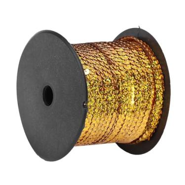 Imagem de Generic Corda de Lantejoulas de Resina Dourada de 6 Mm para Artesanato, Corda de Lantejoulas de 100 Jardas para Roupas/sapatos/decoração (#3)