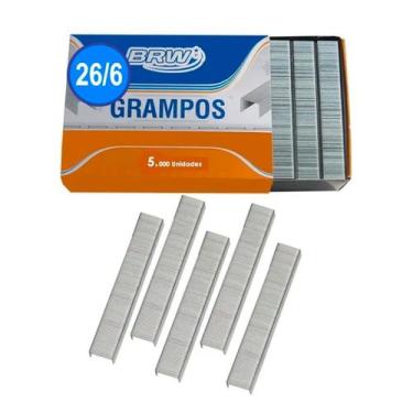 Imagem de Grampo 26/6 para grampeador 20fls Galvanizado BRW 5000un