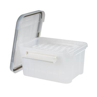 Imagem de Estojo de armazenamento de fotos IRIS USA WeatherPro com 7 capas internas de 10 x 15 cm, recipiente transparente para organização à prova de intempéries para fotos, álbuns de recortes, artigos de