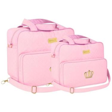 Imagem de Kit Bolsas Maternidade Dulini Baby Príncipe Princesa, Rosa