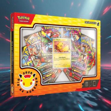 Imagem de Pokémon Box Coleção Dia De Pokémon 2026 - 49 Cartas